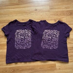 Purple Graphic T-Shirts - Set of Two - Girls size L